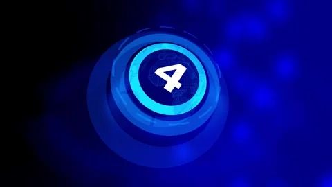 Countdown concept. A high tech futuristic countdown animation. Stock Footage 293485756