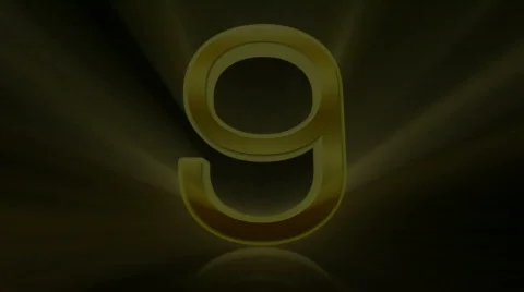 Countdown, count down. 10 to 0. Golden. Stock Footage