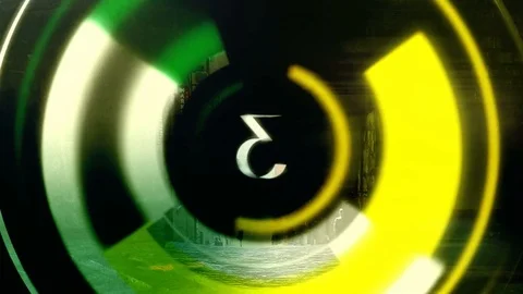 Countdown counter numbers rings Stock Footage 90685718