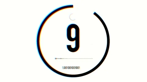 Countdown counter with shake effects Stock Footage 55314233