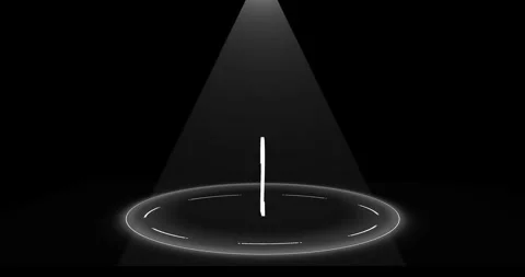 Countdown counting from 5 to 0 seconds on glowing neon 3d circle shape in black Vídeos de archivo 333262371