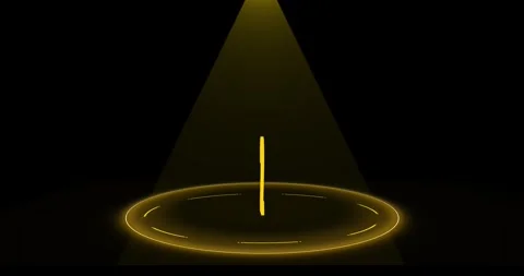 Countdown counting from 5 to 0 seconds on glowing neon 3d circle shape in black Vídeos de archivo 333262373