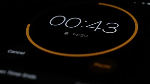 Countdown counting down to zero on iphone.Black background,white numbers Stock Footage 144666069