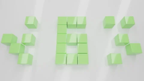 Countdown from cubes. 3D render Stock Footage 198631798