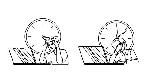 Countdown deadline clock vector Illustrazione stock