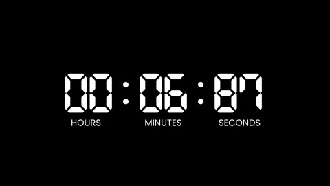 Countdown digital clock 0 to 30 seconds timer animation Stock Footage 345383735