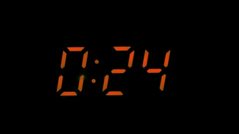 Countdown on a digital clock Stock Footage 322096614