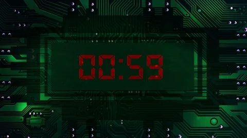 Countdown with digital timer Stock Footage 92219947