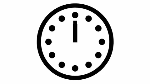 Countdown on the doomsday clock. Arrow reaches midnight. Clock UHD 4K Animation. Stock Footage 231512828