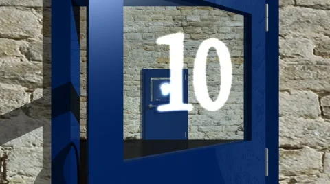 Countdown - Doors 02 (HD) Stock Footage 987709