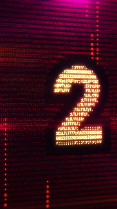 Countdown emerging from data stream on computer screen Stock Footage 343787907