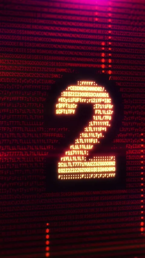 Countdown emerging from data stream on computer screen Stock Footage 345667517