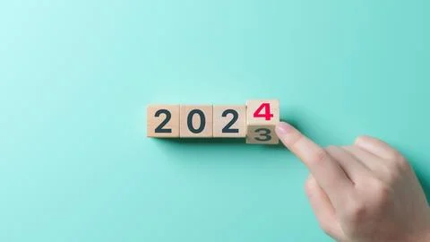 Countdown end of 2023, Start of 2024 Year. Schedule calendar strategy futur.. Stock Photos
