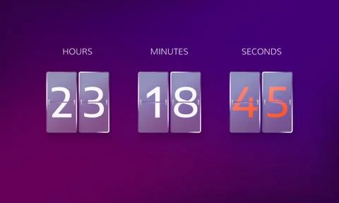 Countdown before the end of the offer. Count hours, minutes and seconds Stock Illustration