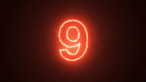 Countdown energetic 20-0 switching colors Vídeo Stock 87082367