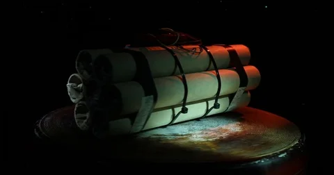 Countdown Explosive Tnt Bomb With Digital Timer 스톡 동영상 84129912