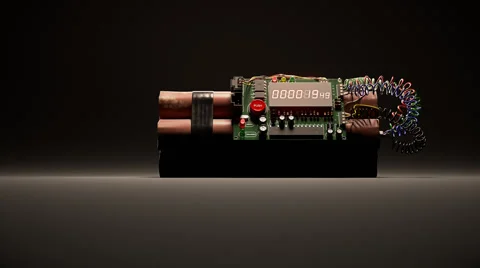 Countdown Explosive Tnt Bomb 스톡 동영상 58912348