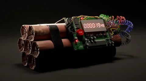Countdown Explosive Tnt Bomb Stock Footage 58912403