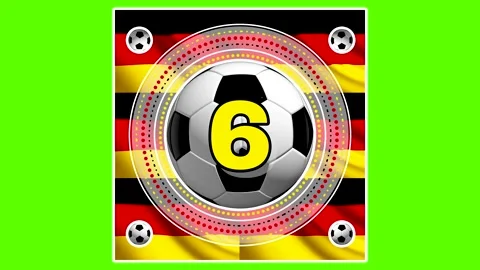 Countdown to the final whistle marks nine seconds left in an exciting socce.. Video stock 335216287