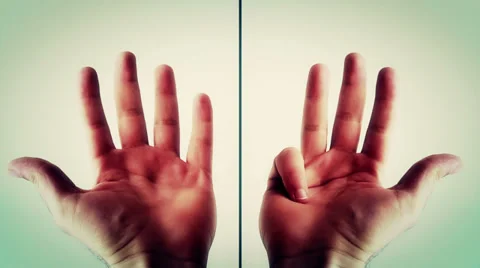 Countdown with fingers Stock Footage 33738816