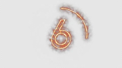 Countdown With Fire Numbers From 10 to 0 With Fire Flaming Frames on Vidéo 306657950