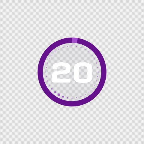 Countdown Fitness Timer 20s Stock Footage 305931356