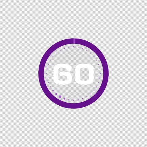 Countdown Fitness Timer 60s Stock Footage 305934685