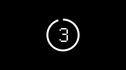 Countdown from five to one and go with loading circle animation on black ba.. Stock Footage 345547884
