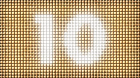 Countdown Flashing Light Bulb Wall Stock Footage 109137251