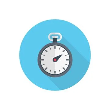Countdown flat color icon Stock Illustration