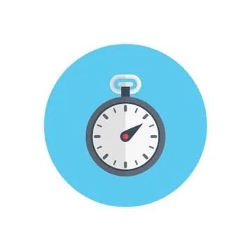 Countdown flat color icon 스톡 일러스트