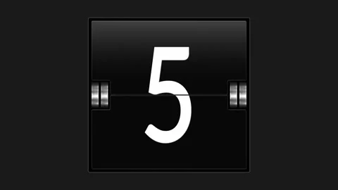 Countdown flip display tiles Stock Footage 136332451