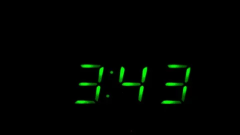 Countdown from four minutes on an electronic clock Stock Footage 82357838