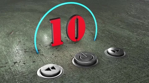 Countdown in futuristic environment Stock Footage 139591826