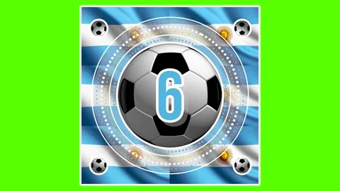 Countdown to game time for Argentina's soccer match at 10 seconds Stock Footage 335202610