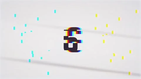 Countdown glitch rgb effects. Stock Footage 295831037