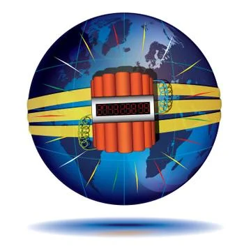 Countdown to global catastrophe Stock Illustration