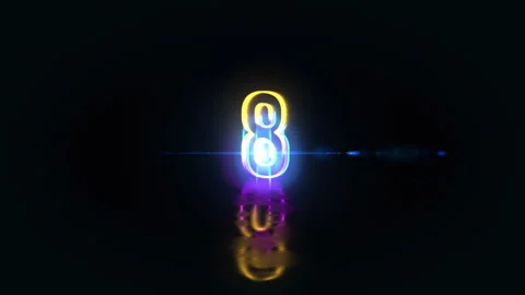 Countdown gold text number from Ten to Zero Stock Footage 275878513