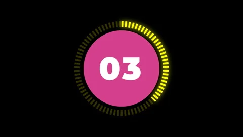 Countdown Graphic Displays The Number Five to zero second Stock Footage 311582602