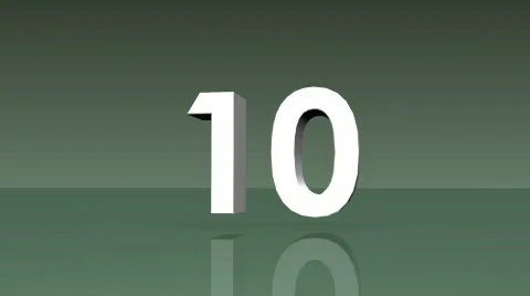 CountDown-green-30fps Stock Footage 876743