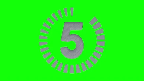 Countdown on green background. Isolated 3D render Video stock 219308371