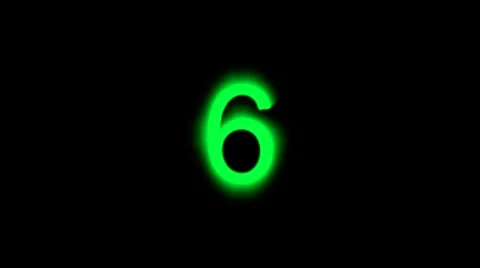 Countdown Green on Black Background Stock Footage 41690891
