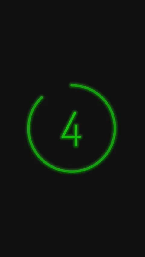 Countdown Green light glow design Stock Footage 295831093