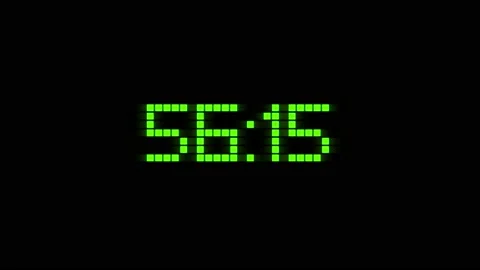Countdown with green numbers on black background Video stock 148436926