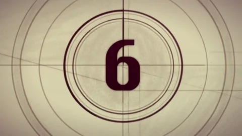 Countdown. Hand drawn animation. Retro flickering look. Stock-Footage 75516170