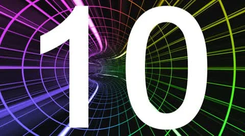 Countdown to the high-speed multicolored tunnel Stock-Footage 10710853