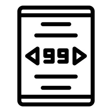 Countdown icon outline vector. Time duration 스톡 일러스트