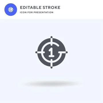 Countdown icon vector, filled flat sign, solid pictogram isolated on white, logo Stock Illustration