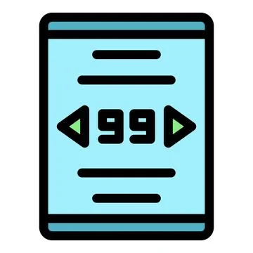 Countdown icon vector flat Stock Illustration