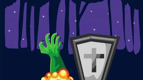 Countdown Intro 3D Video in halloween (10) Stock Footage 252519225